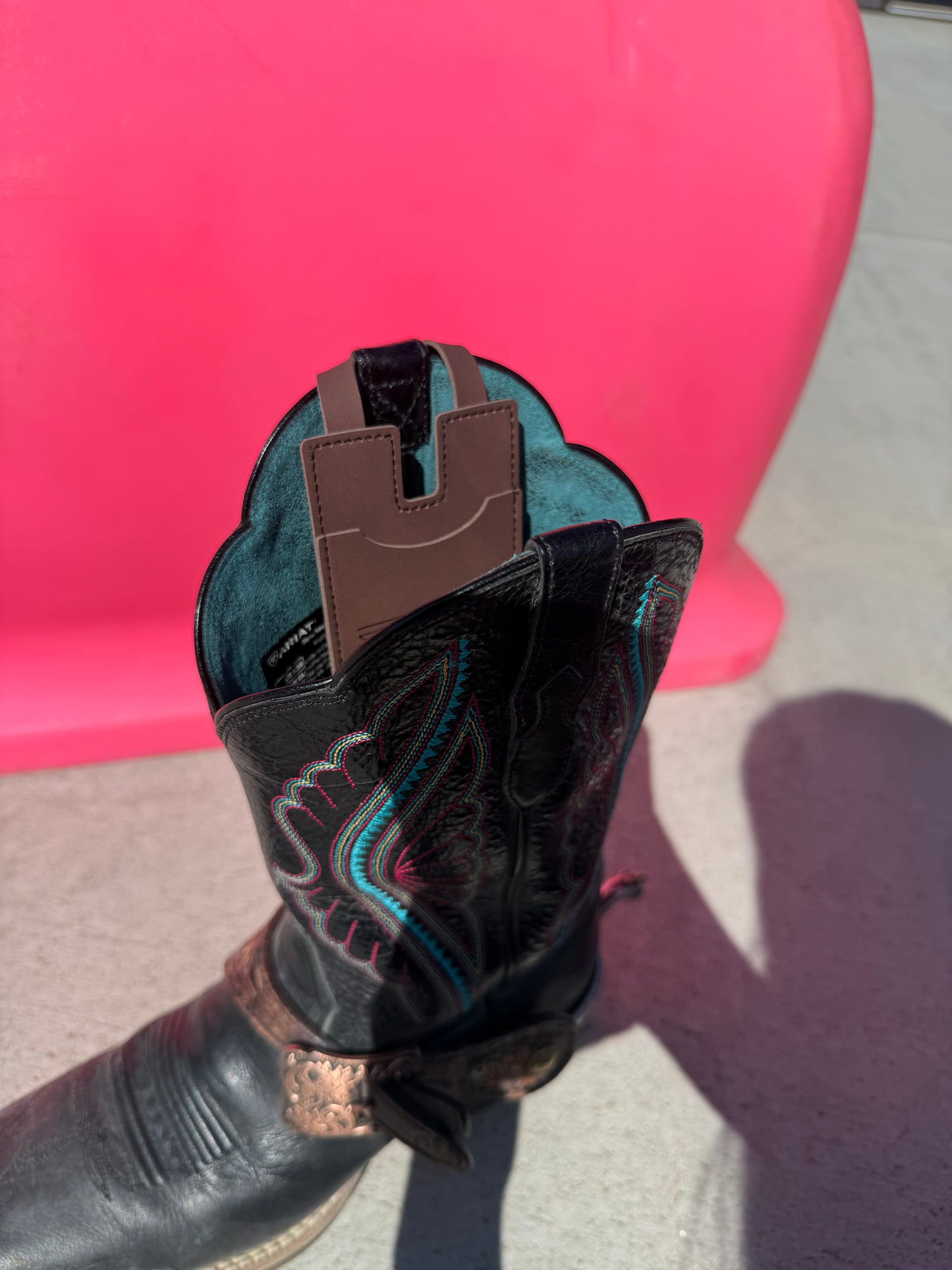 Card holder for boots!