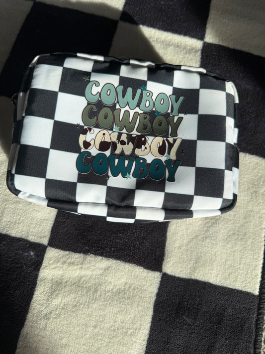 Cowboy mini makeup bag!